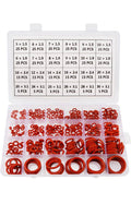 YIXISI Siliconen O-ring Assortiment 270st Rood 24 Maten
