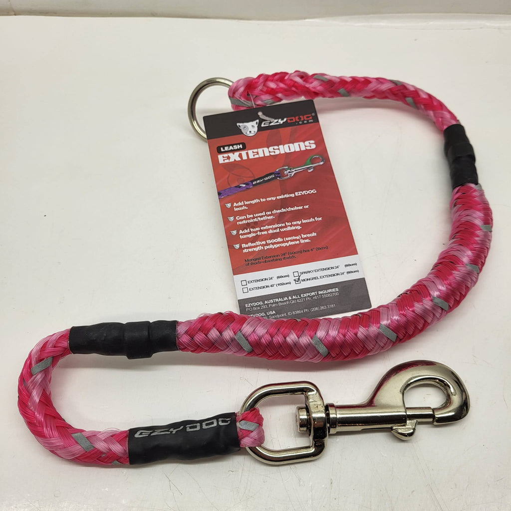 EzyDog Mongrel Leash Extension Pink 24"