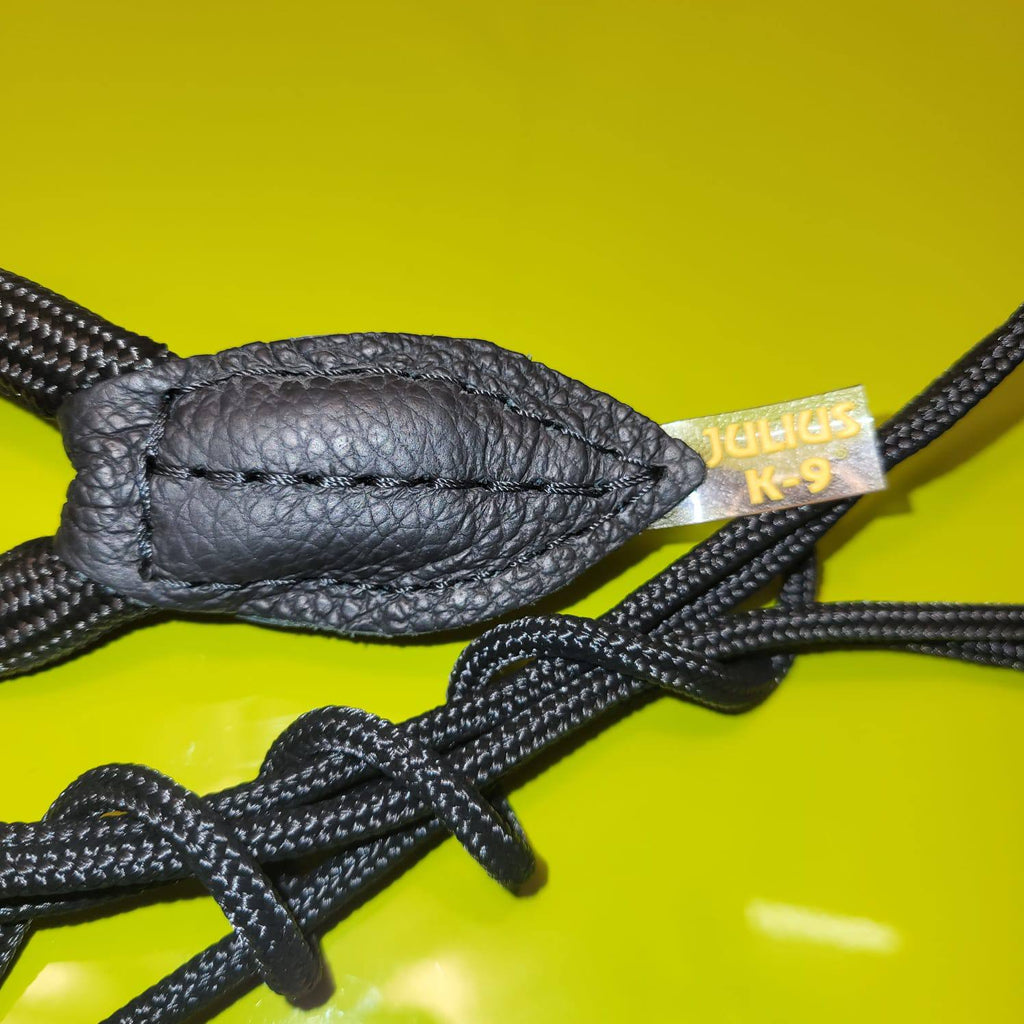 Julius-K9 IDC Rope Slip Collar & Leash Set – Black, Double Handle