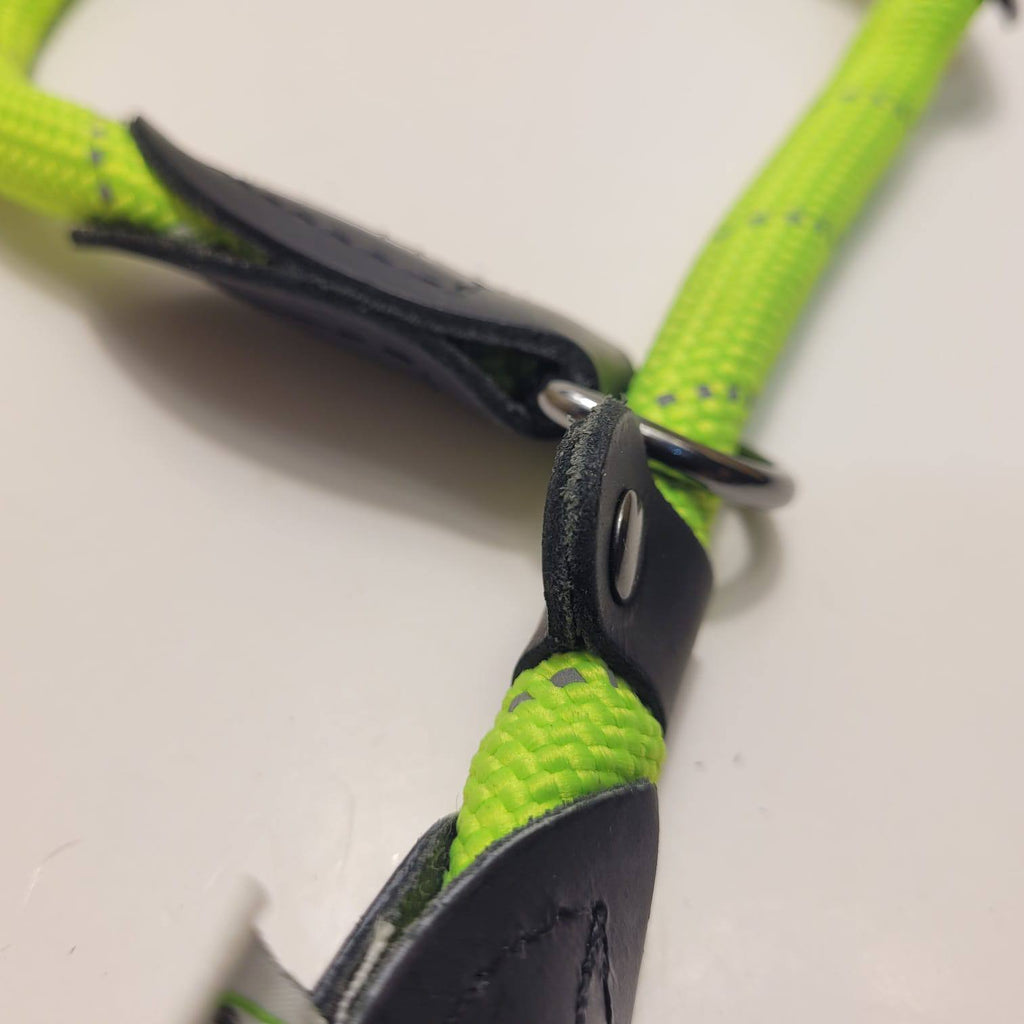Dogogo Rope Dog Collar – Neon Green, 45-50cm