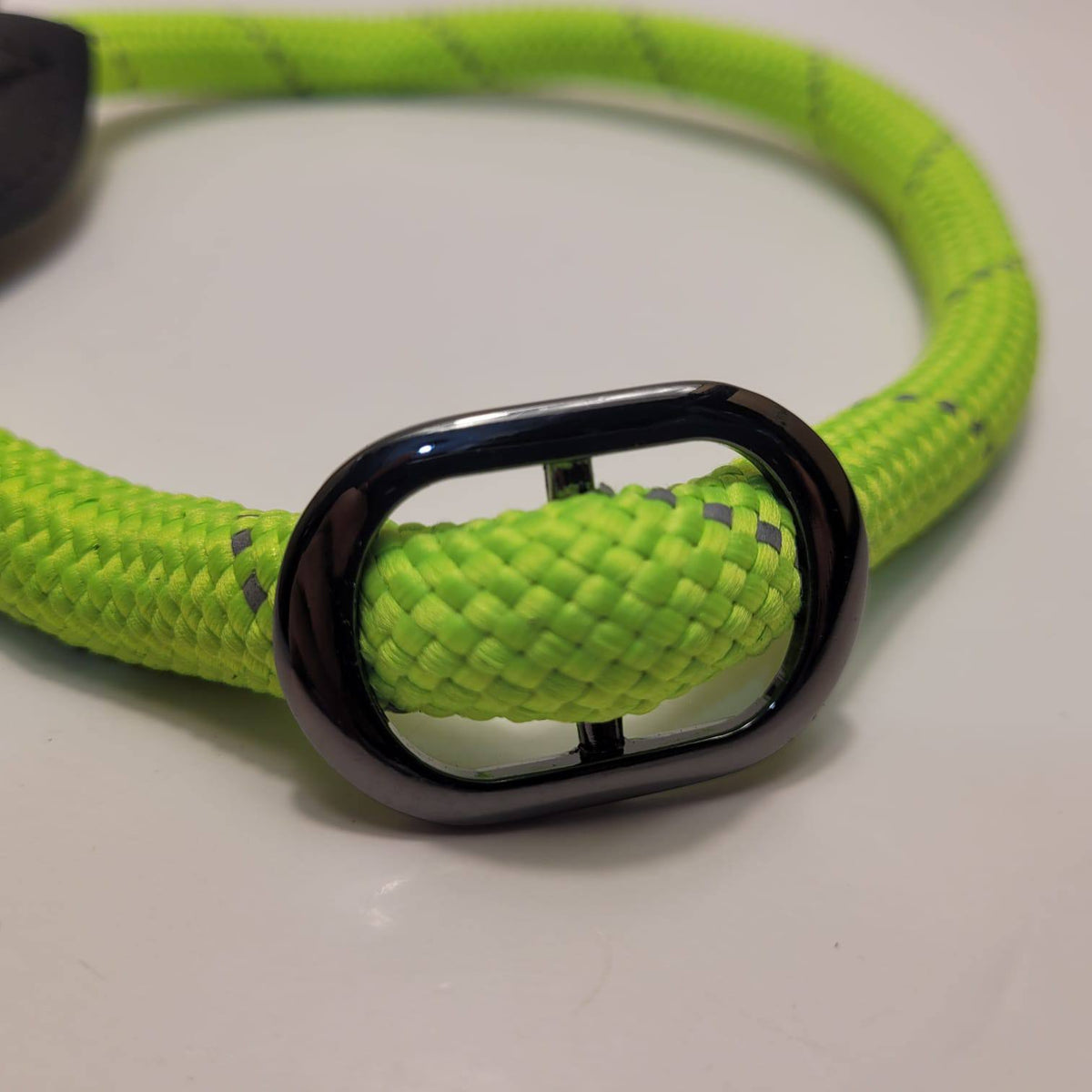 Dogogo Rope Dog Collar – Neon Green, 45-50cm