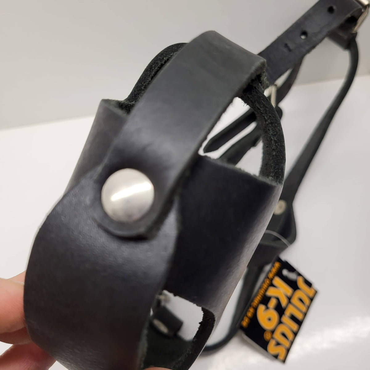Julius K-9 Leather Dog Muzzle Black