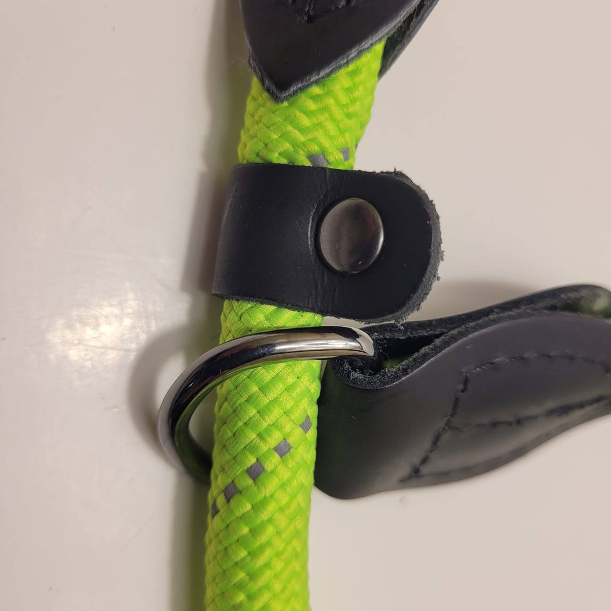 Dogogo Rope Dog Collar – Neon Green, 45-50cm