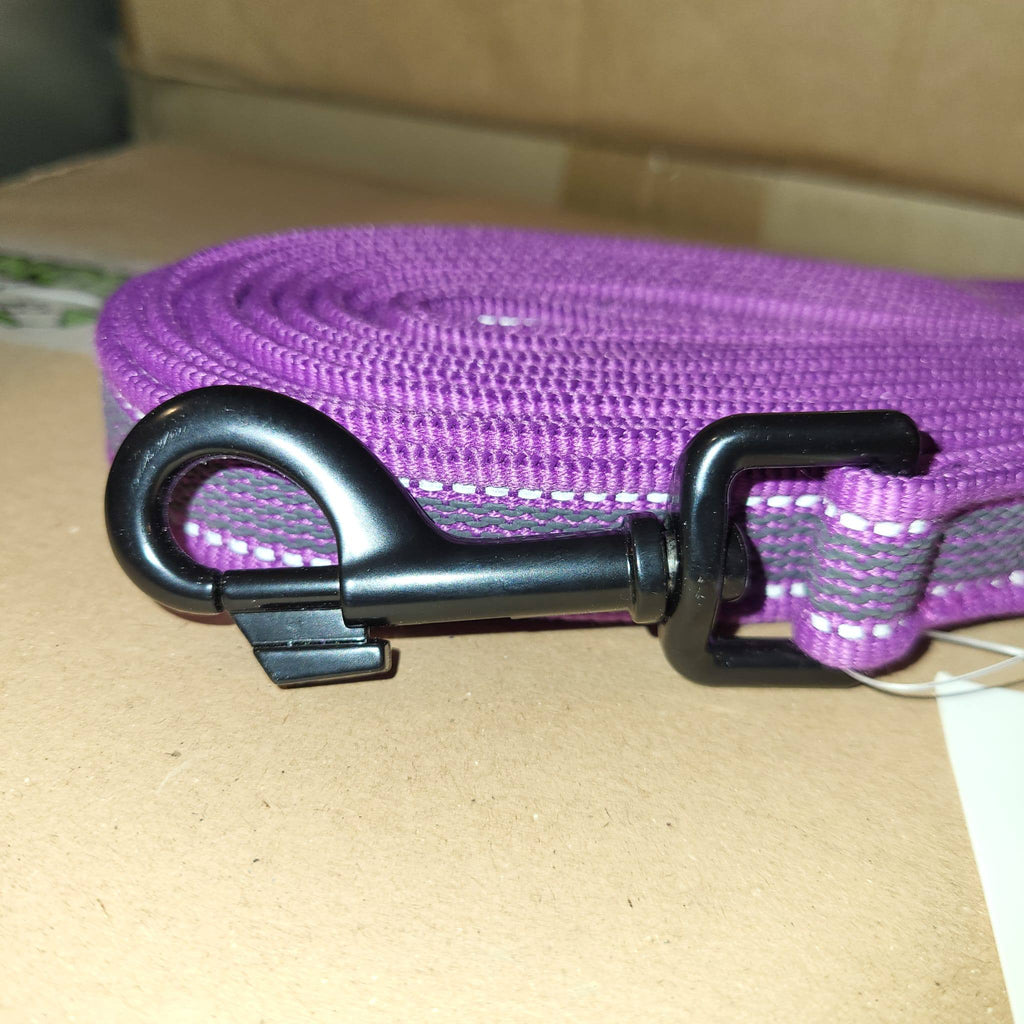 DOGOGO Reflective Long Training Leash – Purple – 7 m