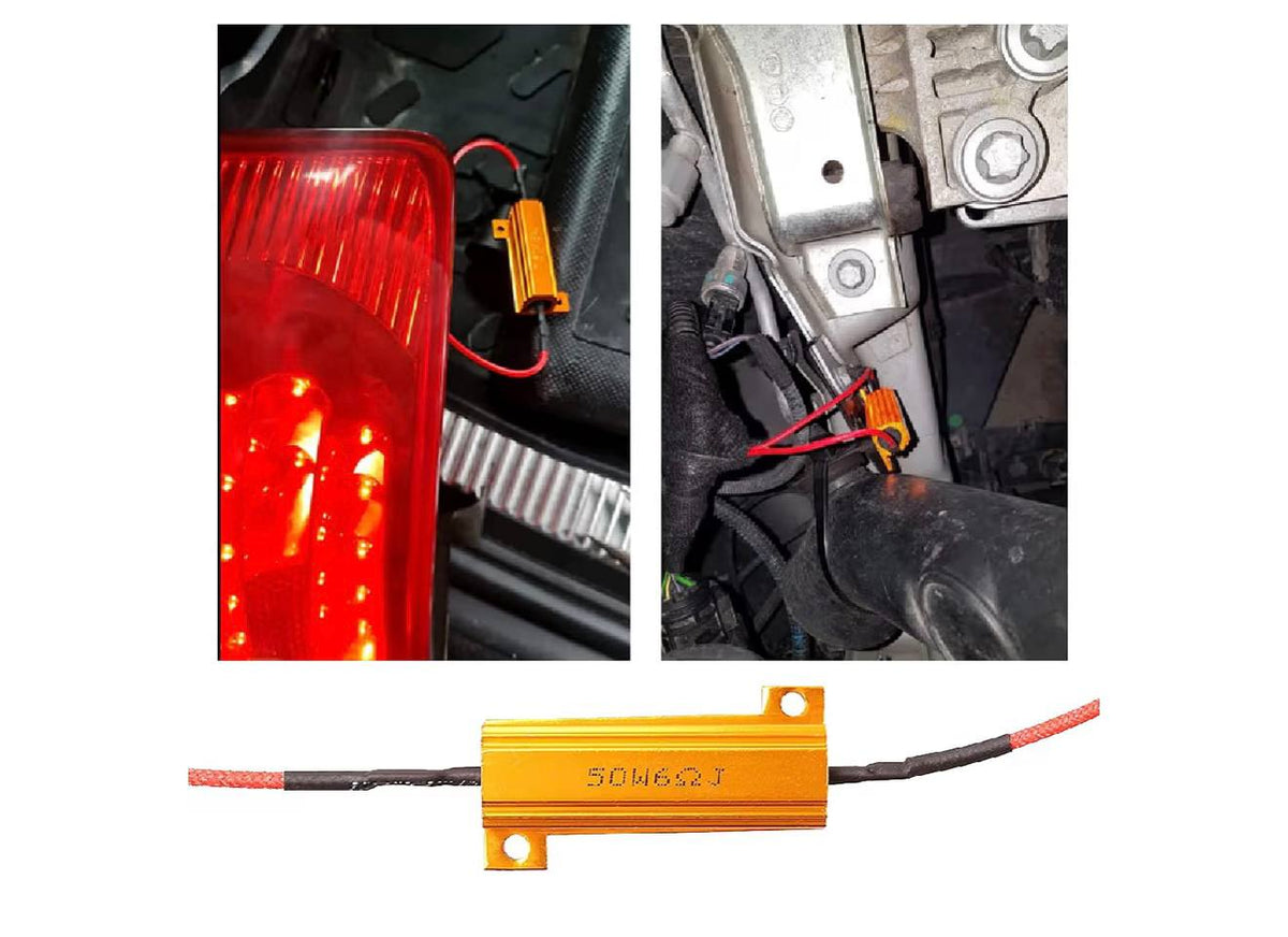 YIXISI LED Lastweerstanden 50W 6Ohm 4st + Kabelverbinders