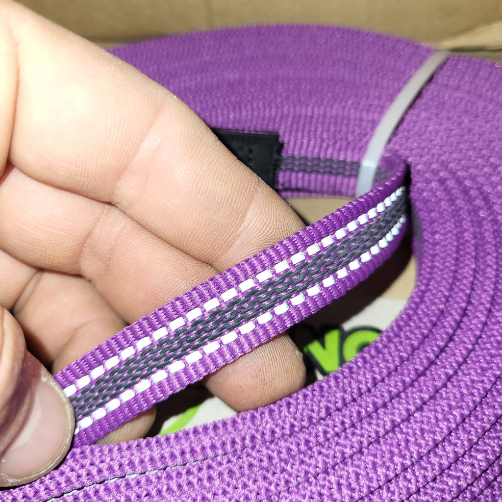 DOGOGO Reflective Long Training Leash – Purple – 20 m