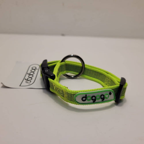Dogogo Mesh Dog Collar – Lime Green, 25-35cm