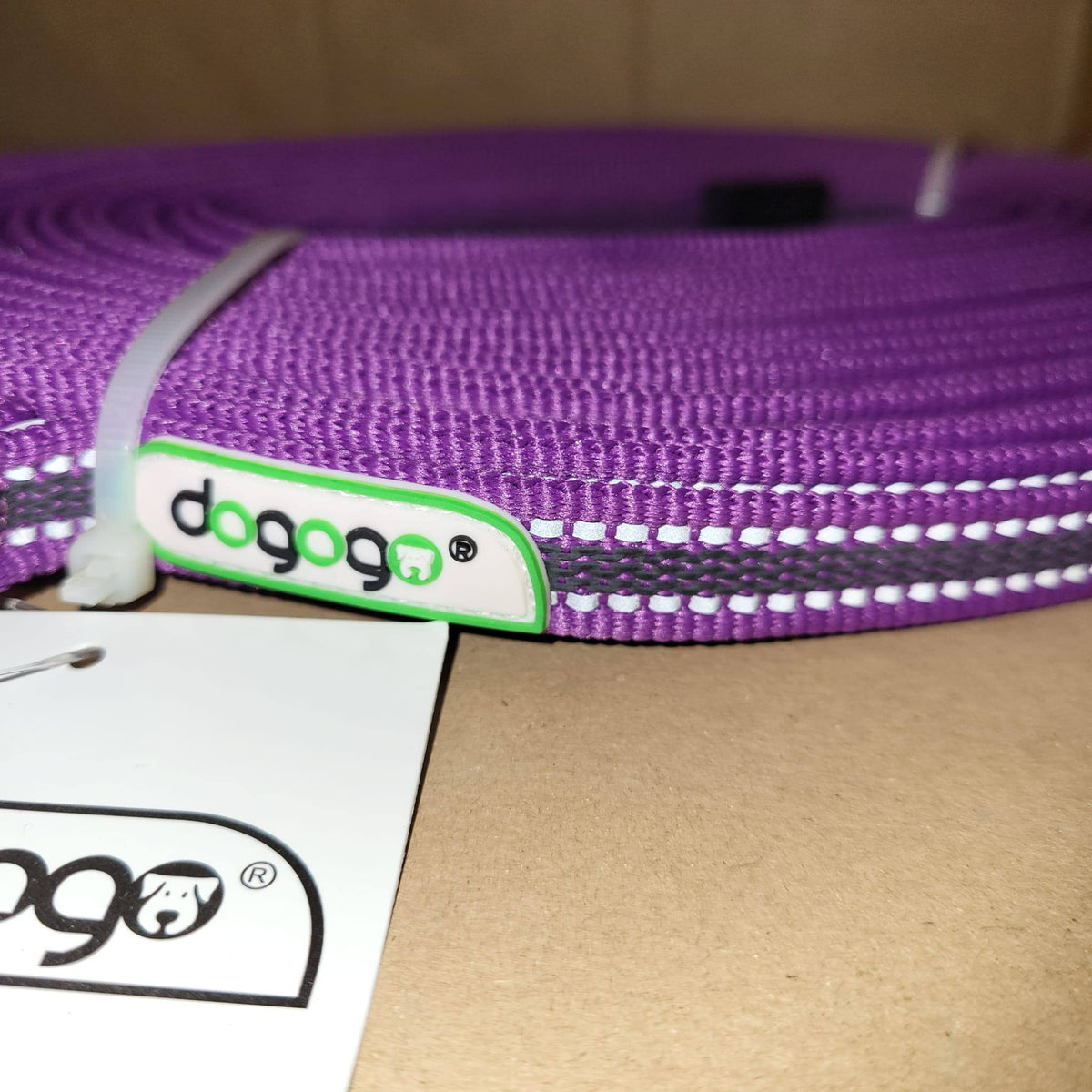 DOGOGO Reflective Long Training Leash – Purple – 20 m