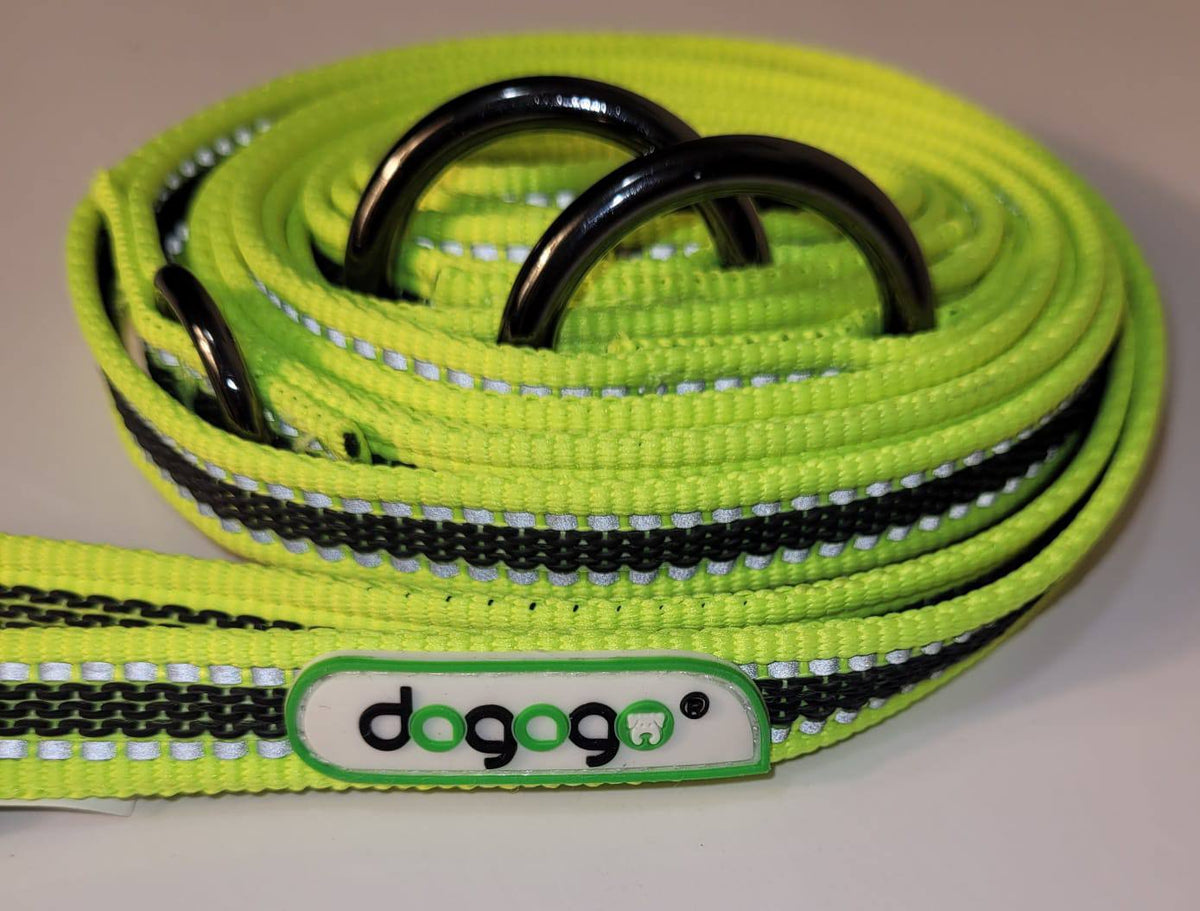 Dogogo Reflective Neon Yellow Multi-Function Dog Leash 3.2m