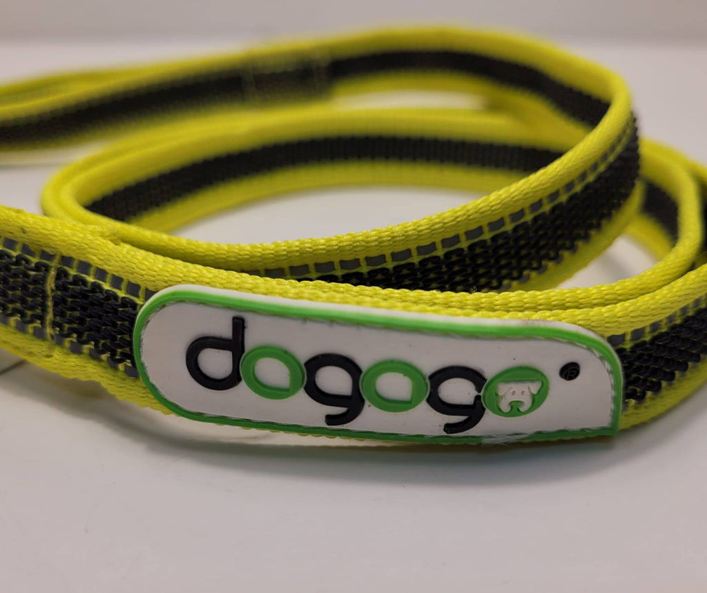 Dogogo Reflective Dog Leash 1.2m – Neon Yellow/Black, 20mm